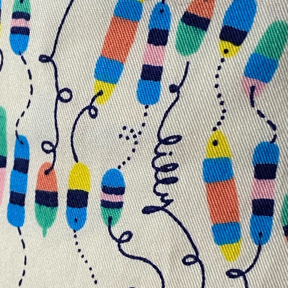 Lily Pulitzer skirt, cute fishing bob print, hem ruffle - Picture 3 of 12